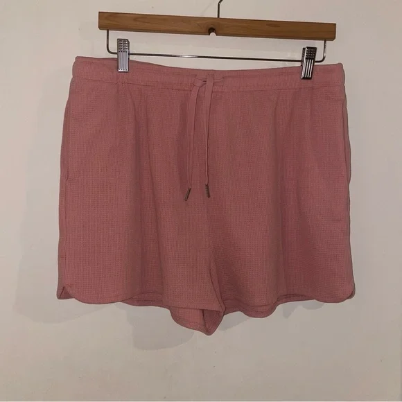 Pink Waffle Knit Lounge Pajama Set - Picture 8 of 11